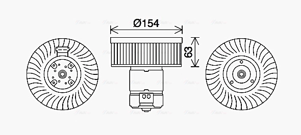 AVA QUALITY COOLING BW8570 - Моторчик печки