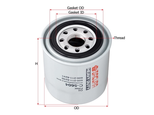 SAKURA AUTOMOTIVE C-5604 - Масляный фильтр