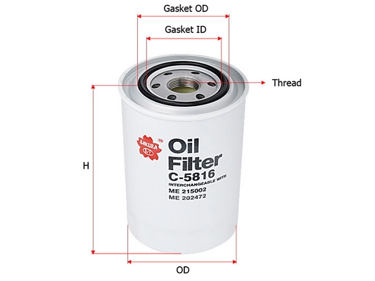 SAKURA AUTOMOTIVE C-5816 - Масляный фильтр