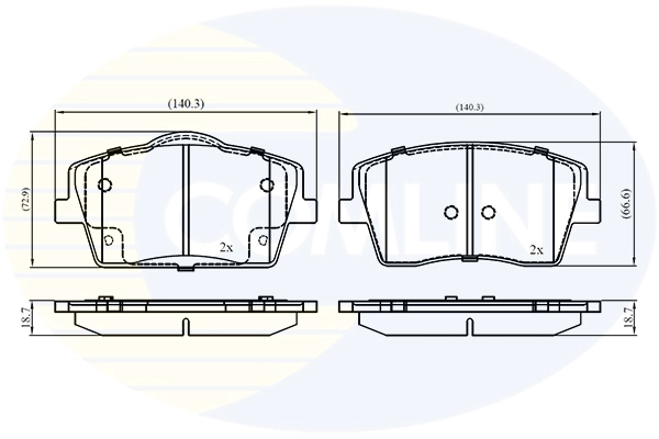 COMLINE CBP02394 - Комплект тормозных колодок, дисковый тормоз Comline