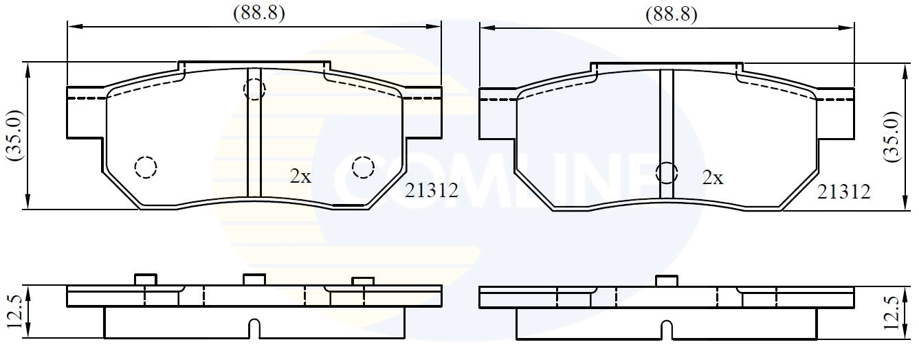 Комплект тормозных колодок, дисковый тормоз Comline