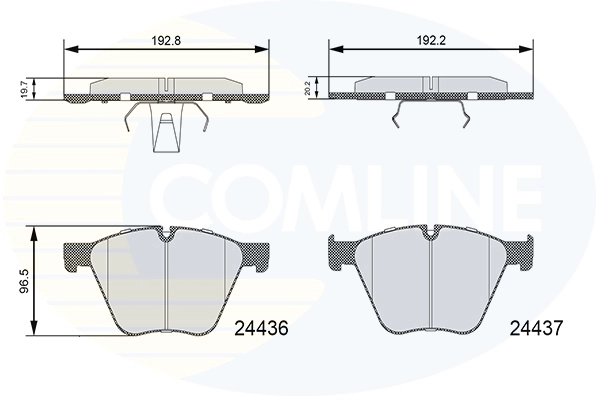 COMLINE CBP06111 - Комплект тормозных колодок, дисковый тормоз Comline