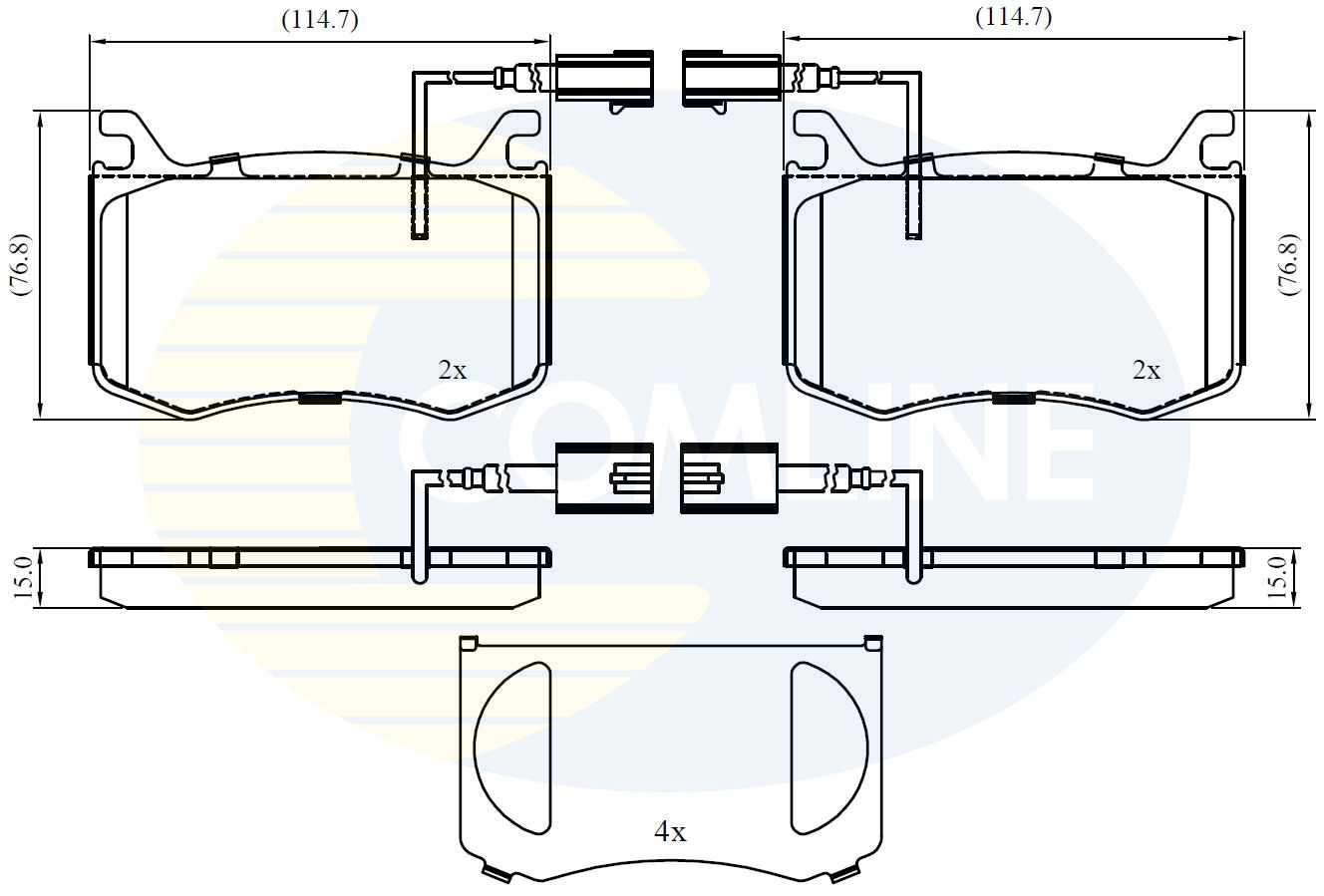 COMLINE CBP12422 - Комплект тормозных колодок, дисковый тормоз Comline
