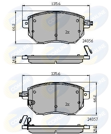 COMLINE CBP31745 - Комплект тормозных колодок, дисковый тормоз Comline
