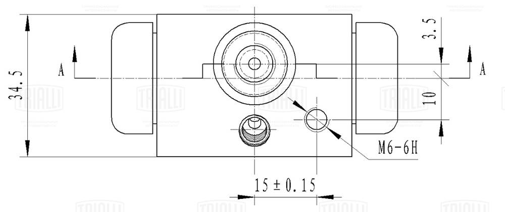 TRIALLI CF 0949 - Рабочий тормозной цилиндр