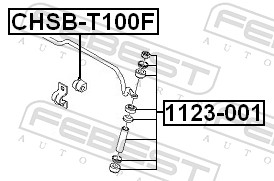 FEBEST CHSB-T100F - Втулки стабилизатора