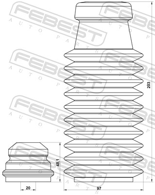 FEBEST CHSHB-VOYIVF-KIT - Пыльники и отбойники амортизатора