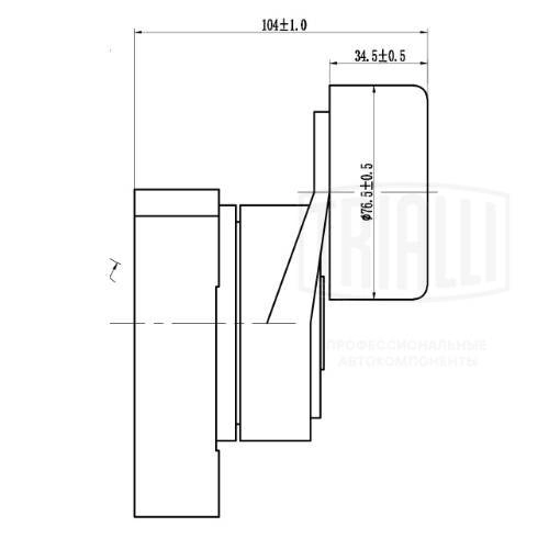 TRIALLI CM 2304 - Ролик обводной приводного ремня