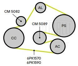 TRIALLI CM 5082 - Ролик обводной приводного ремня