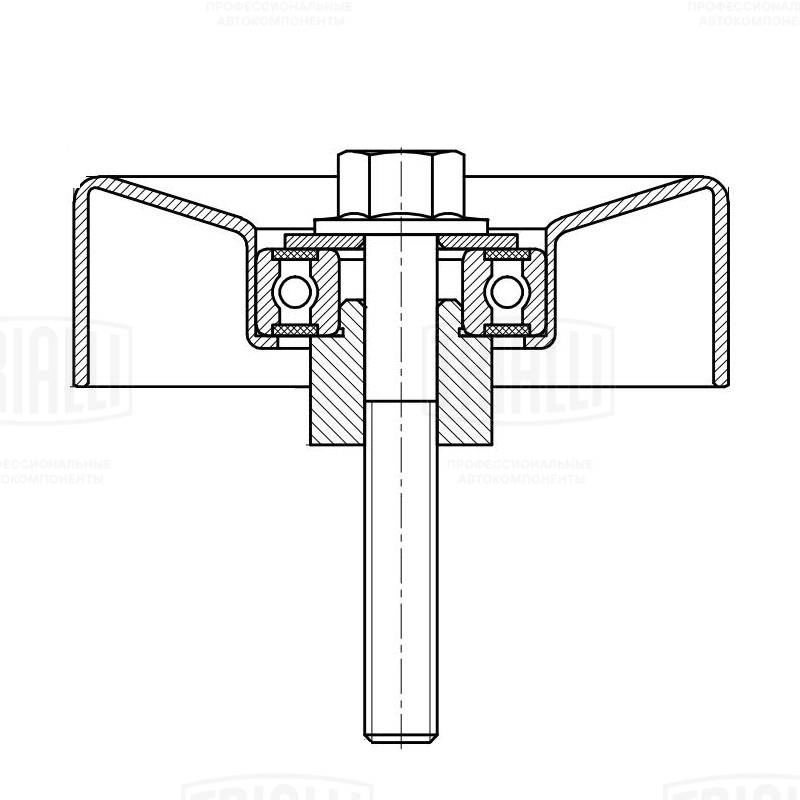 TRIALLI CM 5096 - Ролик обводной приводного ремня