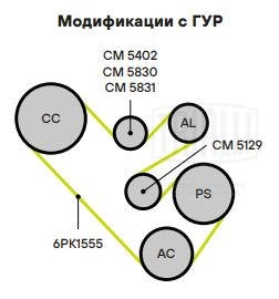 TRIALLI CM 5129 - Ролик обводной приводного ремня