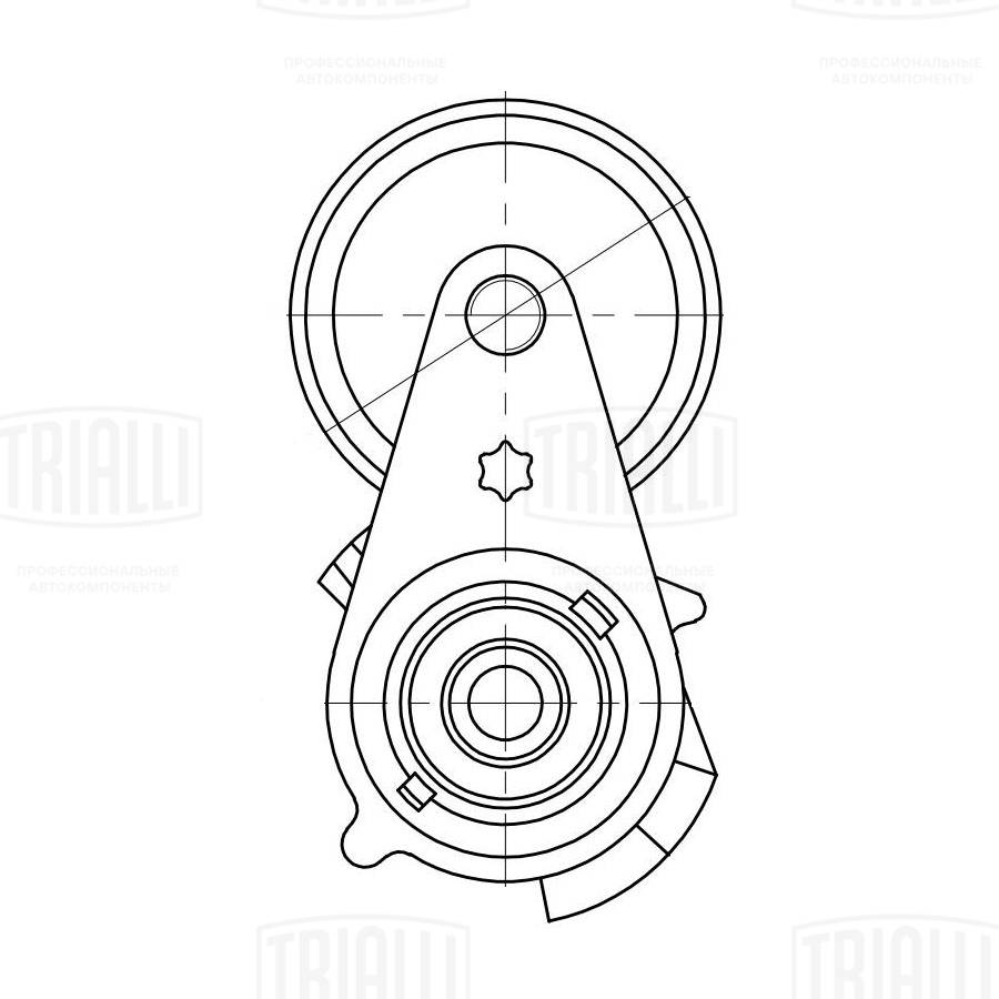 TRIALLI CM 5284 - Ролик обводной приводного ремня