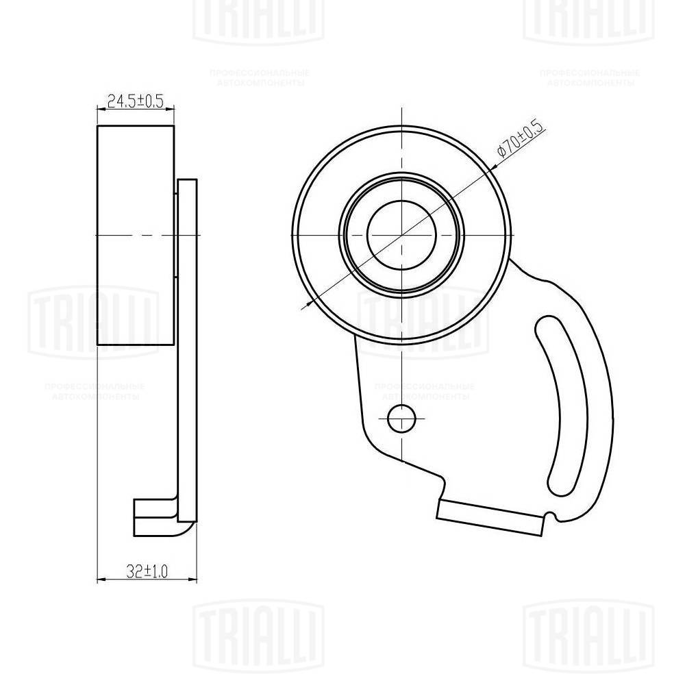 TRIALLI CM 5336 - Натяжитель ремня генератора