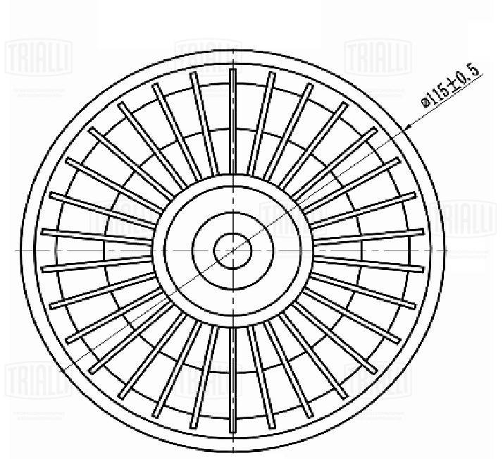 TRIALLI CM 5511 - Ролик обводной приводного ремня