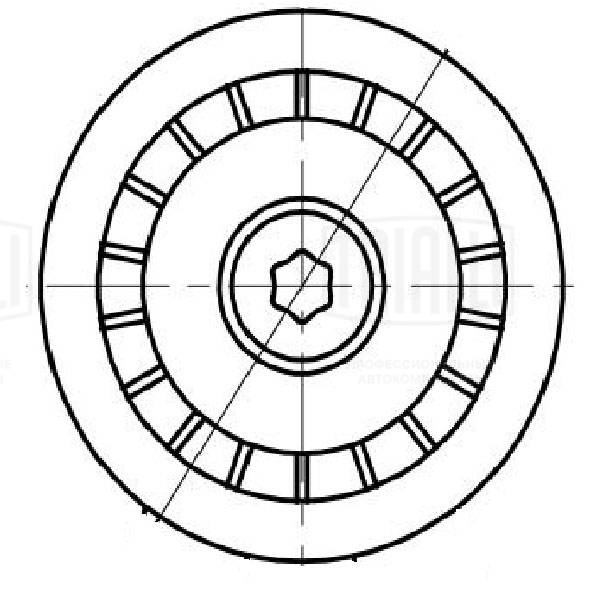 TRIALLI CM 5539 - Ролик обводной приводного ремня