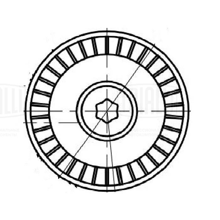 TRIALLI CM 5540 - Ролик обводной приводного ремня