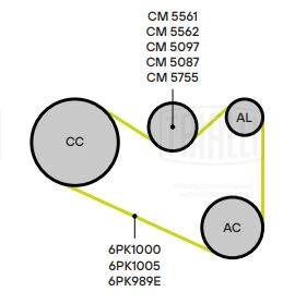TRIALLI CM 5561 - Натяжитель ремня генератора