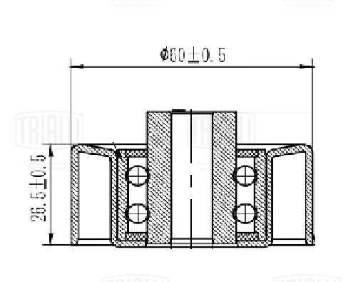 TRIALLI CM 5616 - Ролик обводной приводного ремня