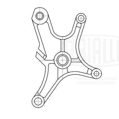 TRIALLI CM 6070 - Натяжной ролик ГРМ