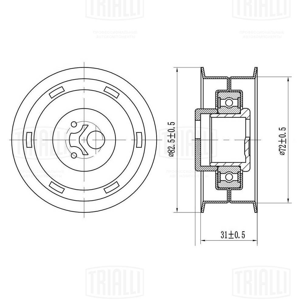 TRIALLI CM 6142 - Обводной ролик ГРМ