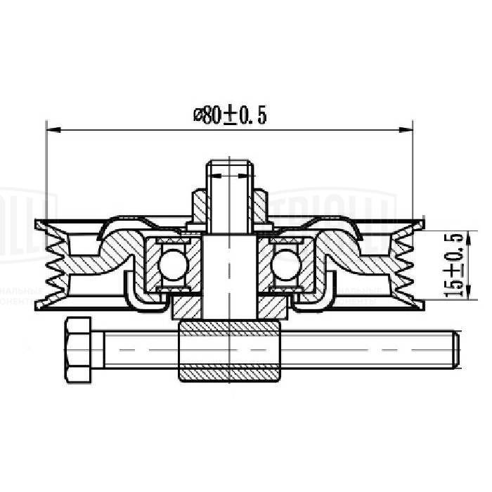 TRIALLI CM 6175 - Ролик обводной приводного ремня