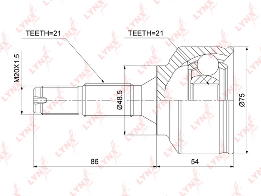 LYNXAUTO CO-3818 - ШРУС