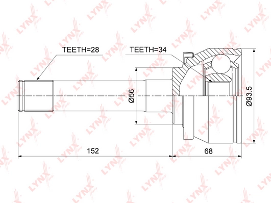 LYNXAUTO CO-3882 - ШРУС