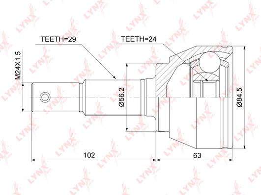 LYNXAUTO CO-3915 - ШРУС