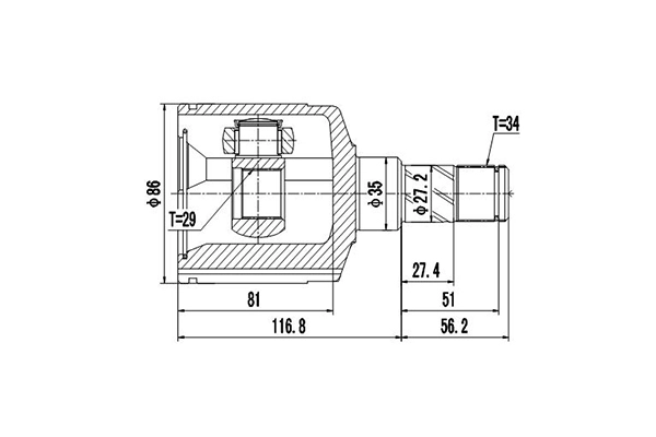 DYNAMATRIX DCV612003 - ШРУС