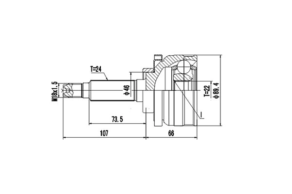 DYNAMATRIX DCV828004 - ШРУС