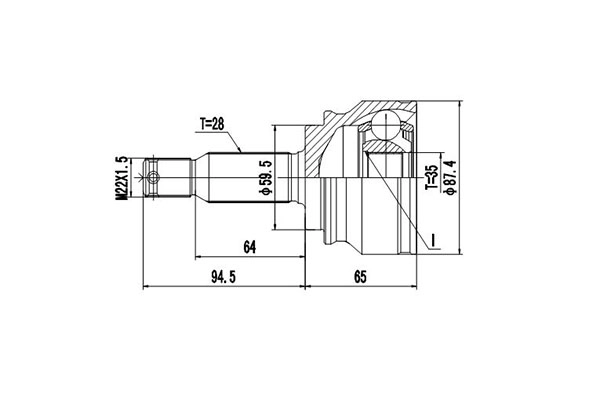 DYNAMATRIX DCV839117 - ШРУС