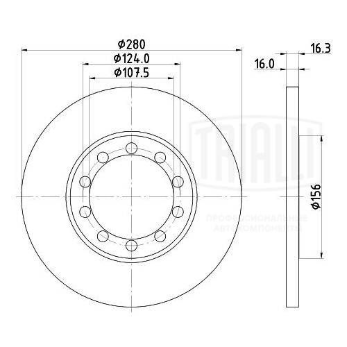 TRIALLI DF 105104 - Тормозные диски