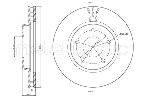 TRUSTING DF1527 - Тормозные диски