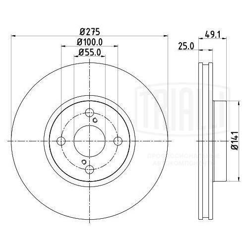 TRIALLI DF 190104 - Тормозные диски