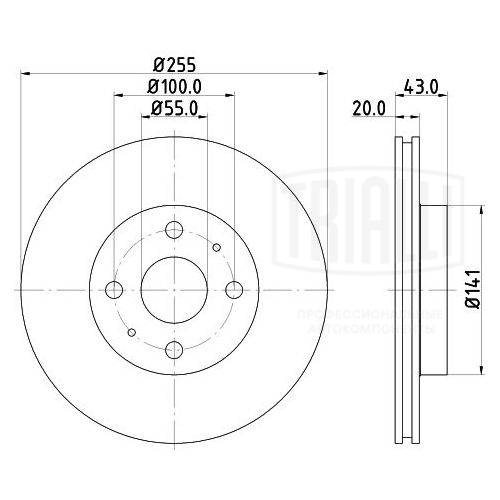 TRIALLI DF 190206 - Тормозные диски