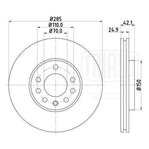 TRIALLI DF 210212 - Тормозные диски