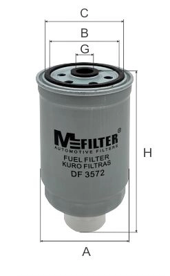 MFILTER DF 3572 - Топливный фильтр