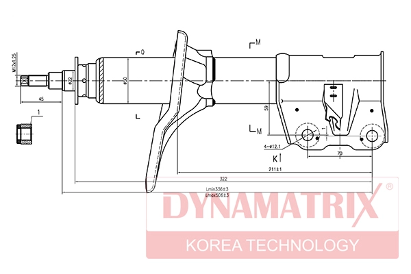 DYNAMATRIX DSA334309 - Амортизатор