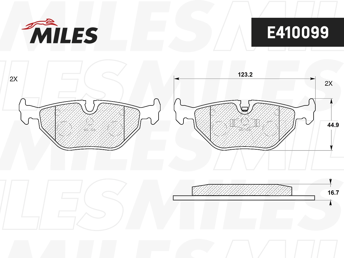 MILES E410099 - Тормозные колодки 