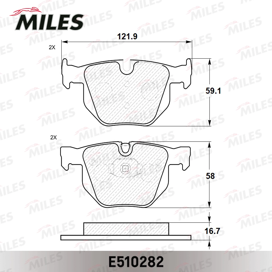 MILES E510282 - Тормозные колодки 