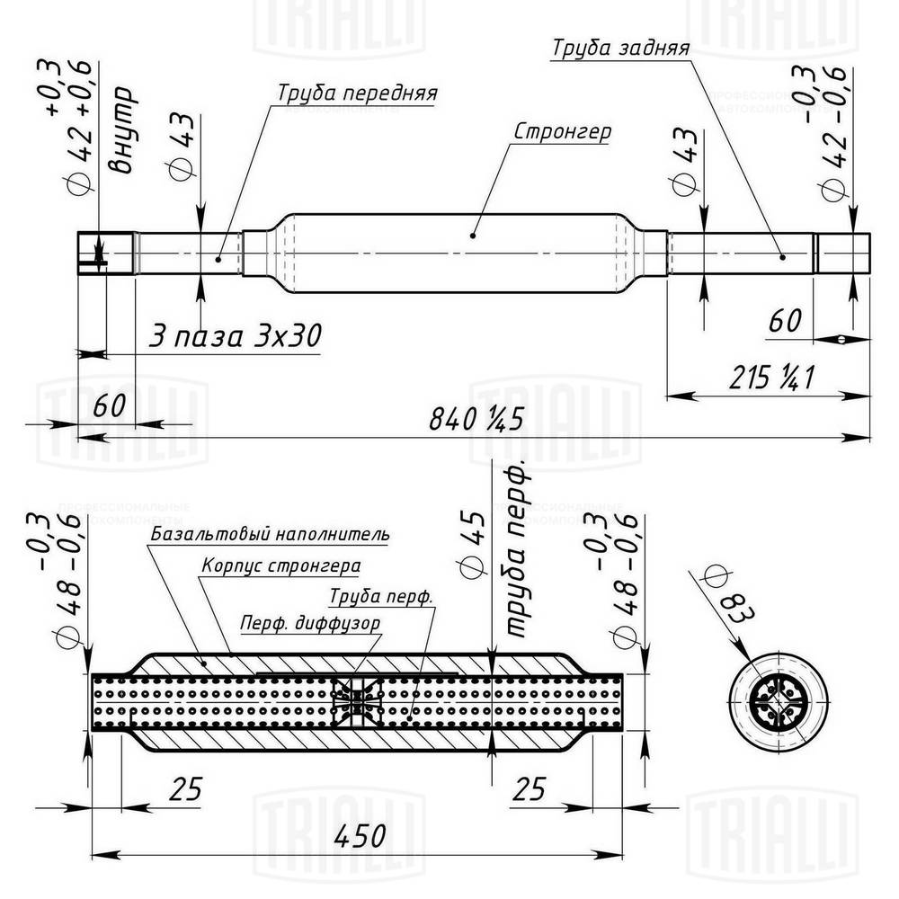 TRIALLI ECP 0186 - Глушитель