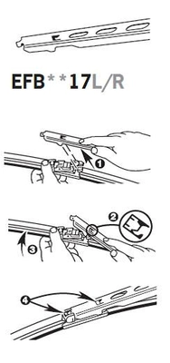 TRICO EFB6017L - Щетка стеклоочистителя TRICO EXACT FIT BEAM