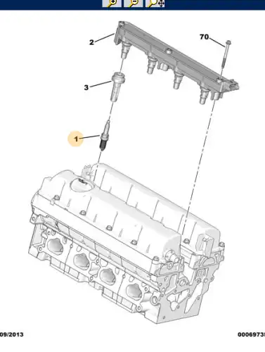 PSA 5960f3 - свеча зажигания