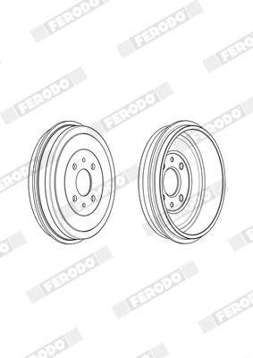 FERODO FDR329006 - Тормозной барабан PREMIER