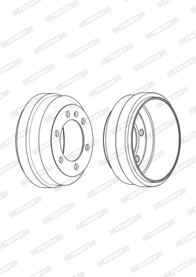 FERODO FDR329009 - Тормозной барабан PREMIER
