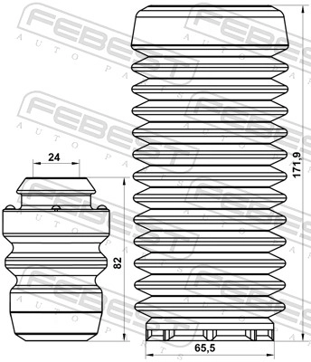 FEBEST FDSHB-FSTVIF-KIT - Пыльники и отбойники амортизатора