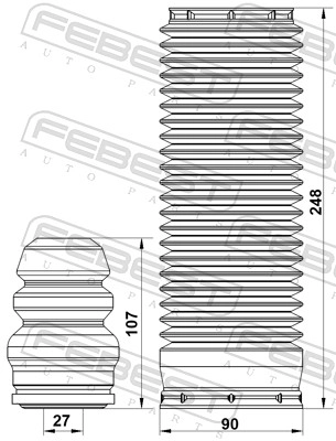 FEBEST FDSHB-TRVIIF-KIT - Пыльники и отбойники амортизатора
