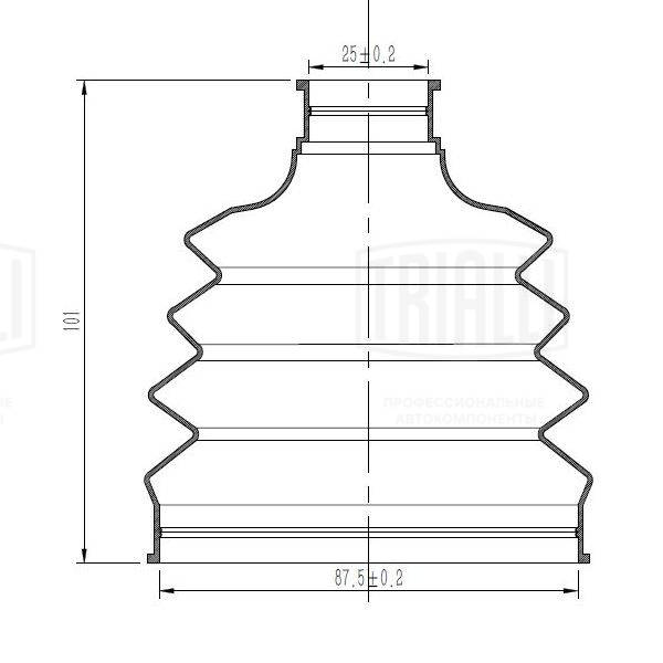 TRIALLI FG 1414 - Пыльник ШРУСа