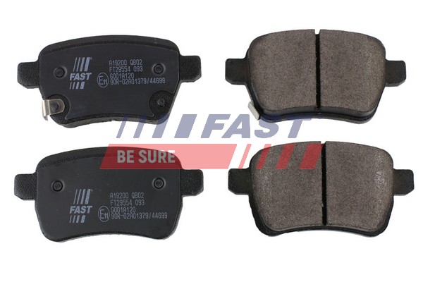 FAST FT29554 - Тормозные колодки 