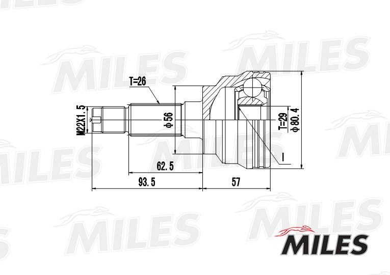 MILES GA20220 - ШРУС